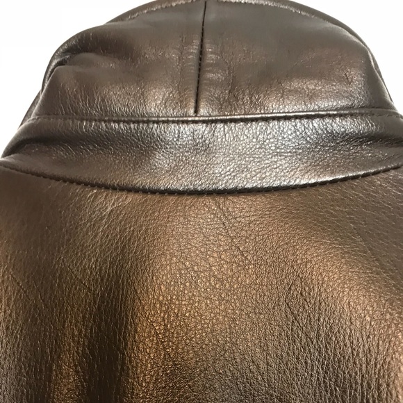 Colebrook and company brown leather jacket large - Picture 8 of 8